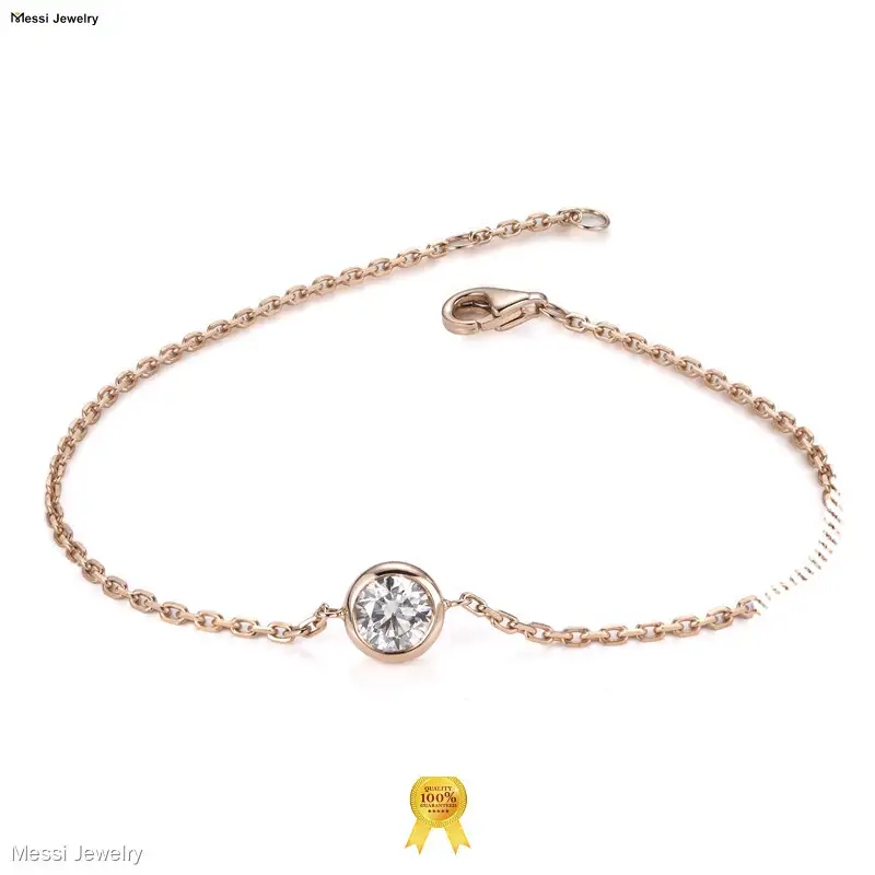 High End moissanite tennis bracelet yellow gold suppliers | Messi Jewelry 1