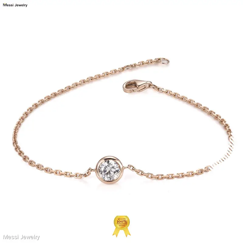 High End moissanite tennis bracelet yellow gold suppliers | Messi Jewelry 1