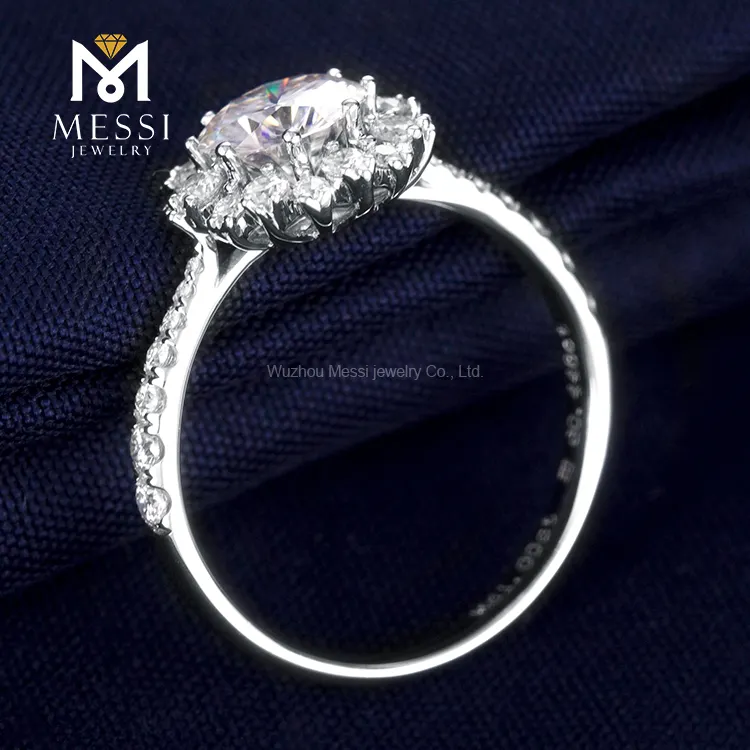 Best Price oval moissanite eternity band from China | Messi Jewelry 5