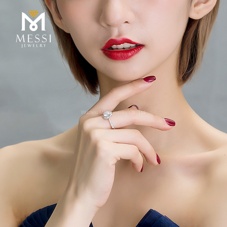 Best Price oval moissanite eternity band from China | Messi Jewelry 15
