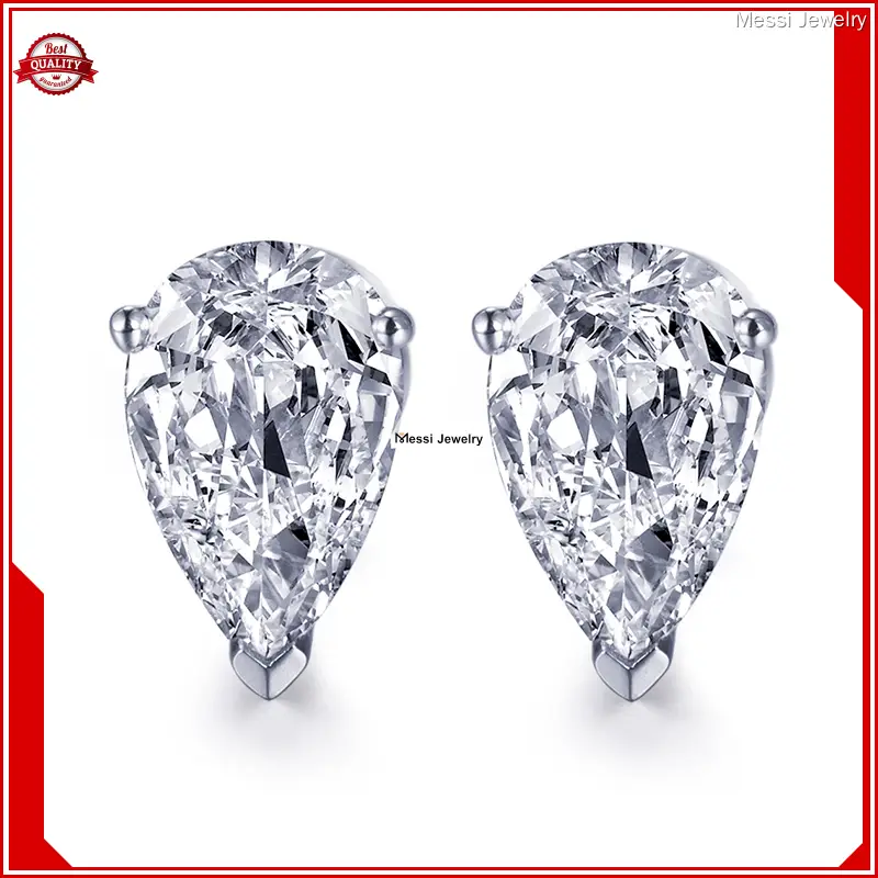 gold moissanite stud earrings at Wholesale Prices | Messi Jewelry 1