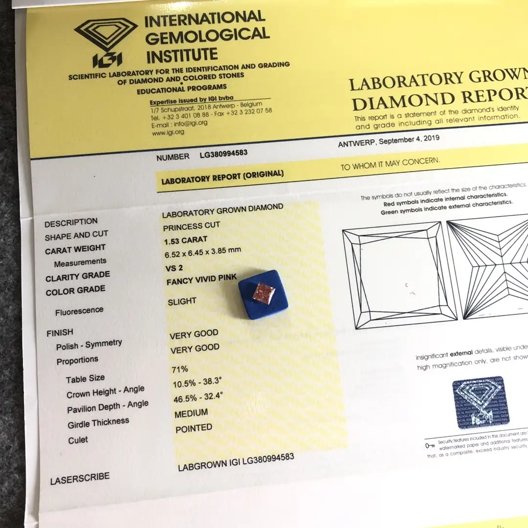 Messi Jewelry | Good Selling 2 carat princess cut lab grown diamond from China 4