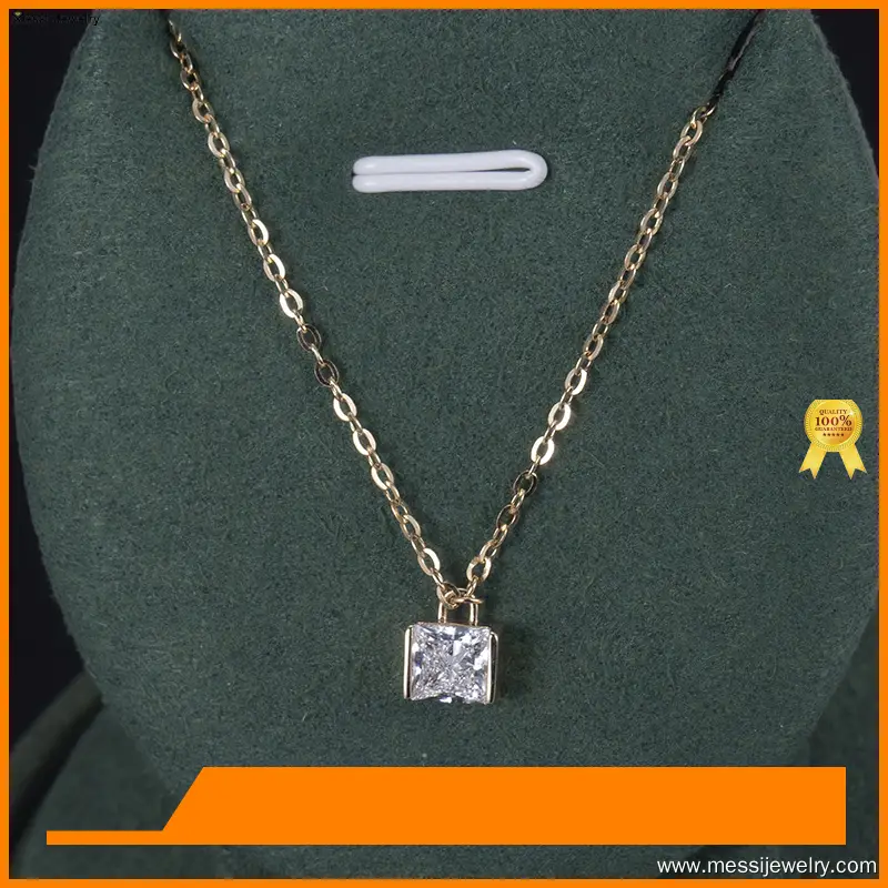 Custom moissanite solitaire pendant series Manufacturer | Messi Jewelry 1
