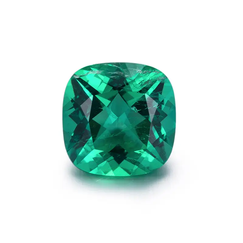 Cushion Cut Colombia Lab cultivado laboratorio hidrotérmico creado esmeralda 1