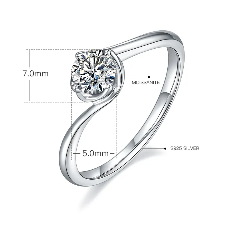 moissanite silver ring at Wholesale Prices | Messi Jewelry 2