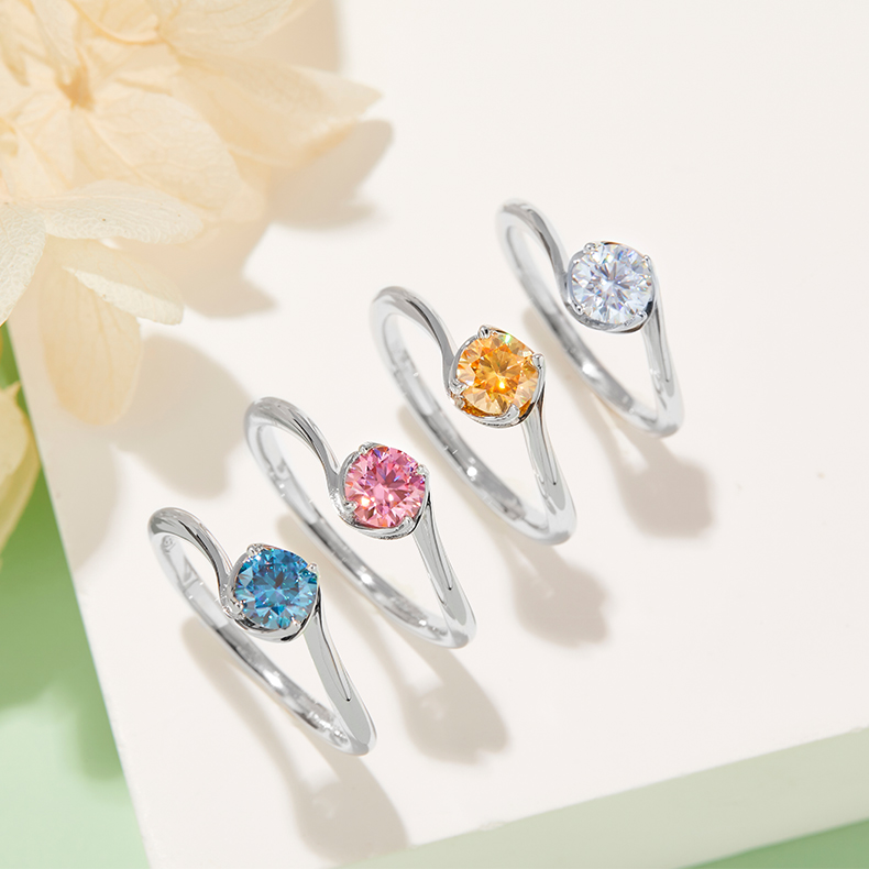 cincin perak moissanite pada Harga Borong | Barang Kemas Messi 7