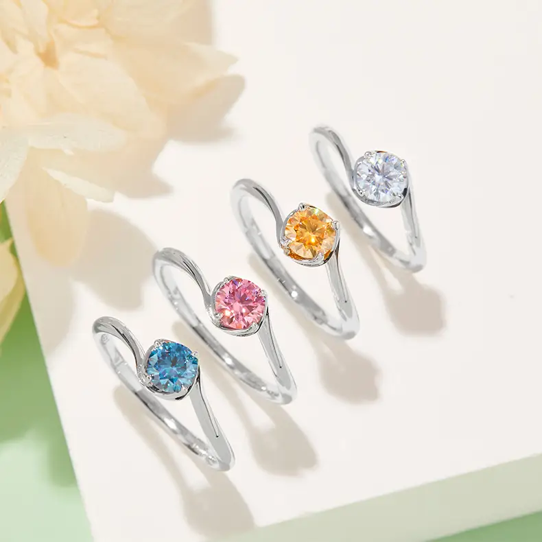 moissanite silver ring at Wholesale Prices | Messi Jewelry 5