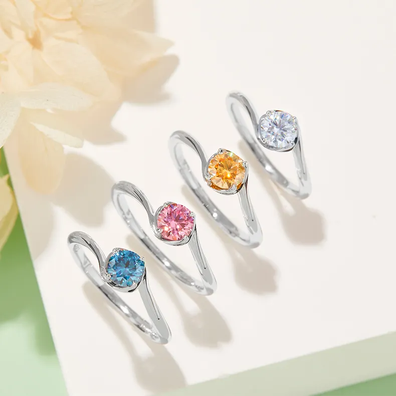 moissanite silver ring at Wholesale Prices | Messi Jewelry 5