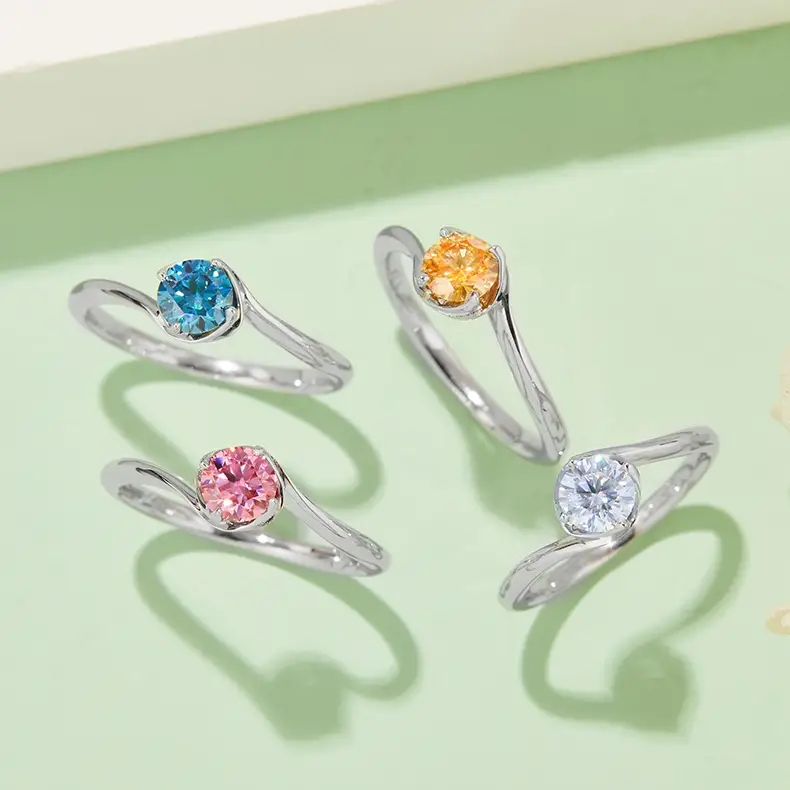 moissanite silver ring at Wholesale Prices | Messi Jewelry 6