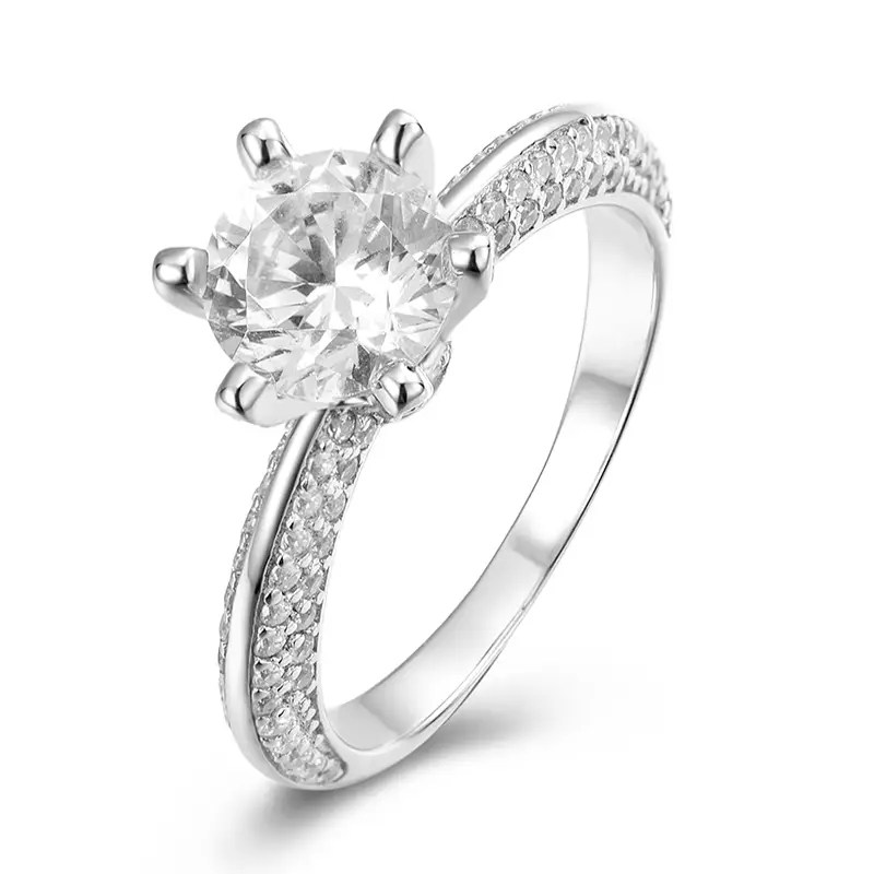 M13A metà del paese 1ct moissanite oro placcato 925 anello solitario in argento sterling 1