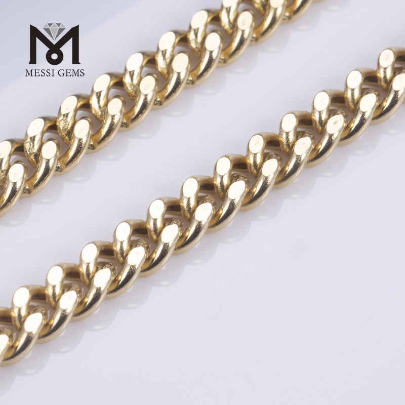 MSB-500 Luho nga 18K Bulawan nga Pulseras Hip Hop Pag-customize sa Cuban Link Chian Pulseras 8