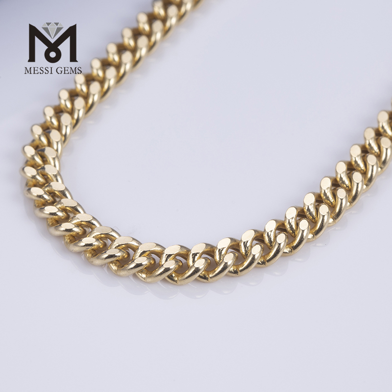 MSB-500 Luho nga 18K Bulawan nga Pulseras Hip Hop Pag-customize sa Cuban Link Chian Pulseras 7