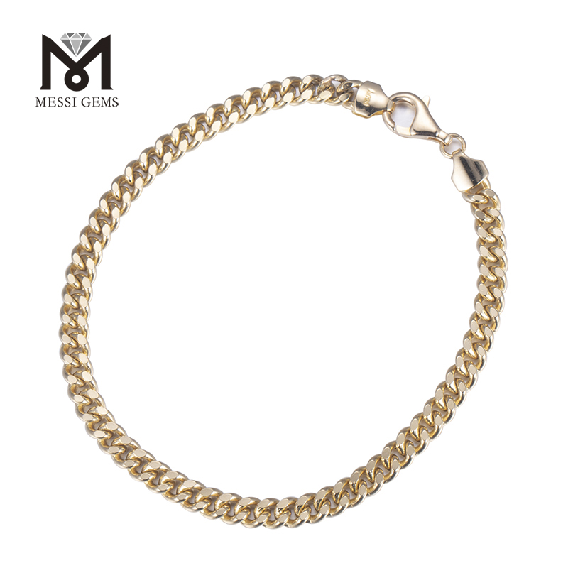 MSB-500 Luho nga 18K Bulawan nga Pulseras Hip Hop Pag-customize sa Cuban Link Chian Pulseras 6