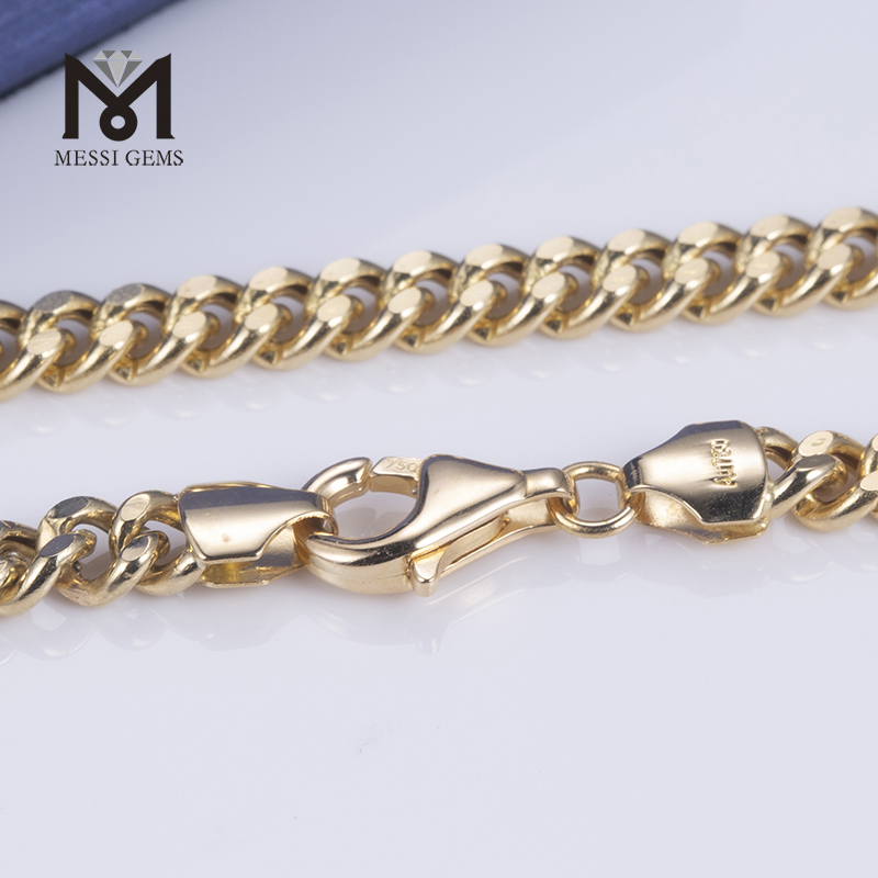 MSB-500 Luho nga 18K Bulawan nga Pulseras Hip Hop Pag-customize sa Cuban Link Chian Pulseras 10