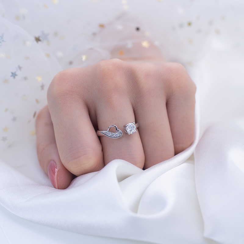 Messi Alahas - Messi Alahas MSR-690 0.5ct Round Disenyo pagbati 14k puti nga bulawan Lab diamante Singsing Lab Diamond Alahas 12