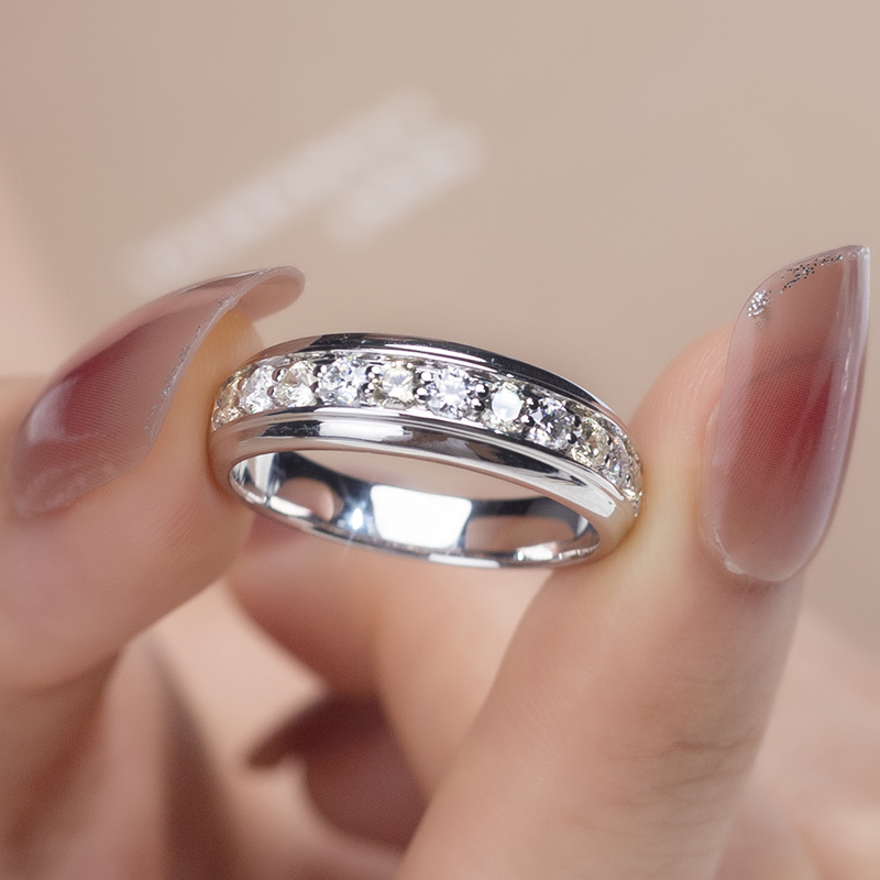 Messi Alahas - Messi Alahas 14k solidong bulawan nga moissanite nga mga babaye Alahas band Singsing fashion Style Rings 8