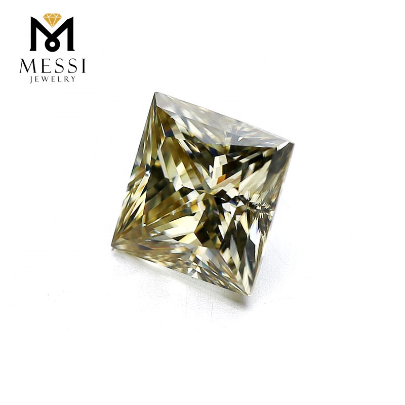 Messi Alahas - Messi Alahas wholesale nga presyo pass posotive moisonite princess cut 1 carat yellow moissanite diamante Square 12