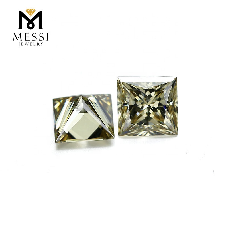 Messi Alahas - Messi Alahas wholesale nga presyo pass posotive moisonite princess cut 1 carat yellow moissanite diamante Square 16