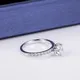 White Gold Moissanite Wedding Band - Latest Technology, Round Brilliant Cut, Unisex, Romantic Style 6