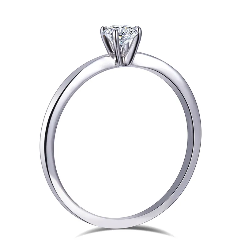 925 Silver Moissanite Engagement Ring - Messi Gems MS-513 2
