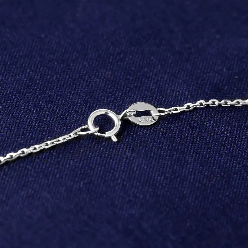 Messi Moissanite Solitaire Necklace - White Gold Fashion Jewelry 6