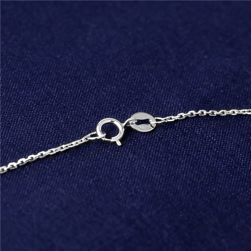 Messi Jewelry - Messi Jewelry Women Necklace 18K White Gold Necklace1ct Moissanite Necklace Necklace 12