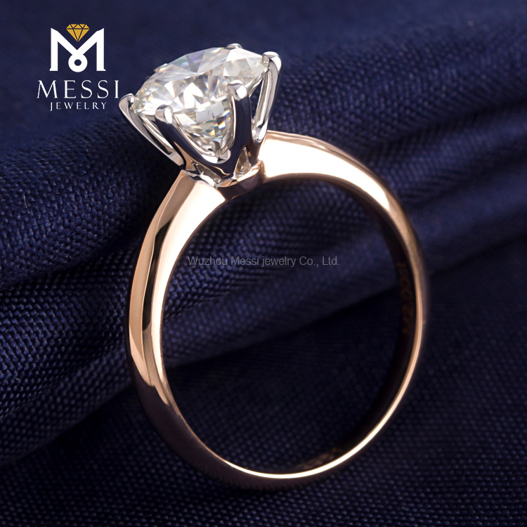 Messi Alahas - Custom 2ct Moissanite Ring Rose Gold Alahas 10k 14k 18k Solid Gold Rings Rings 10