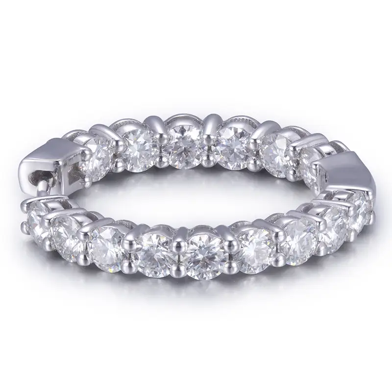 Gioielli Messi - Gioielli Messi Round Brilliant Cut 3mm Moissanite Women Fashion Jewelry 925 Orecchini d'argento 1