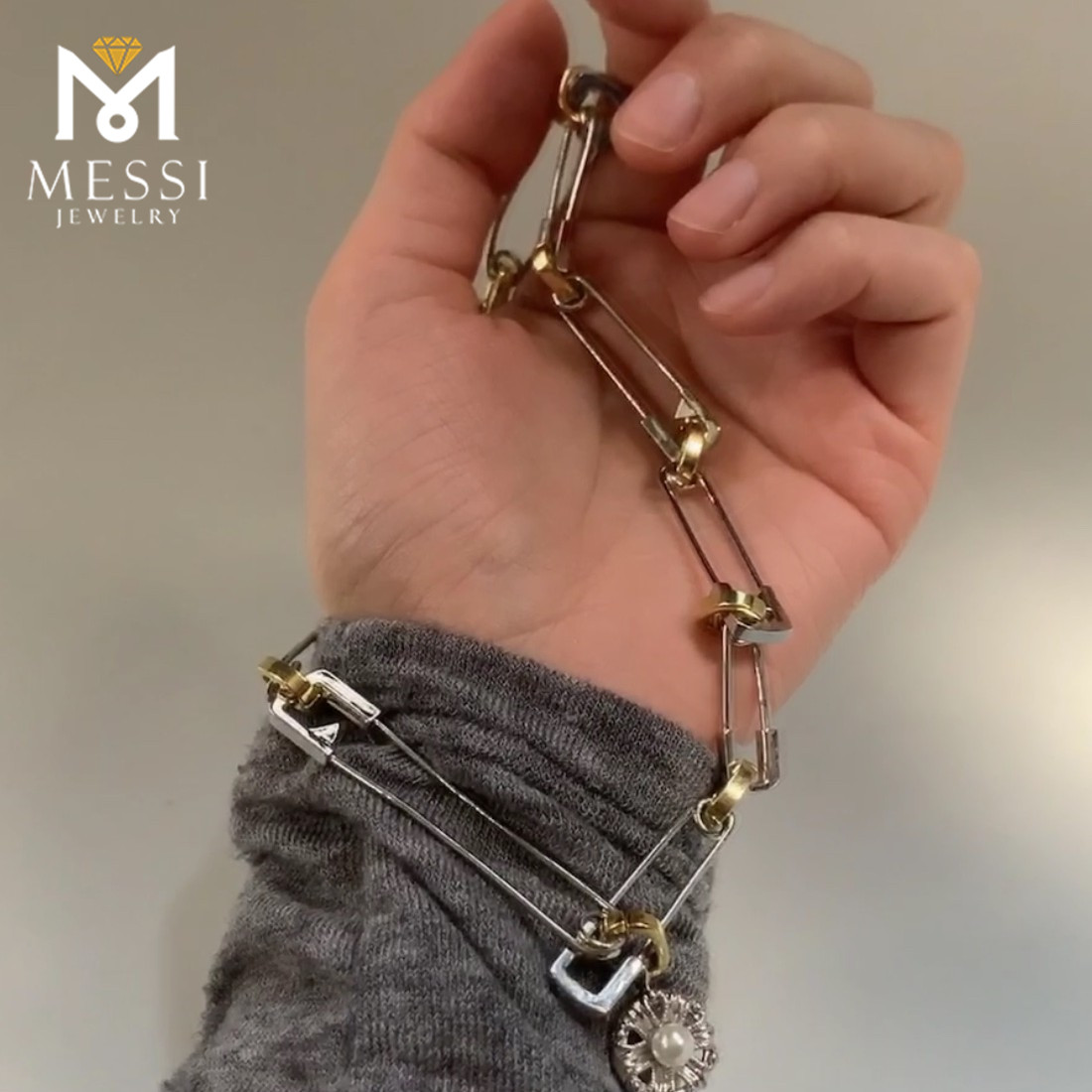 Messi Jewelry - Messi Jewelry Instagram Bloger Tendente Declaración de moda Collar de moda Forma Joyería personalizada en 925 Collar de plata o oro 14