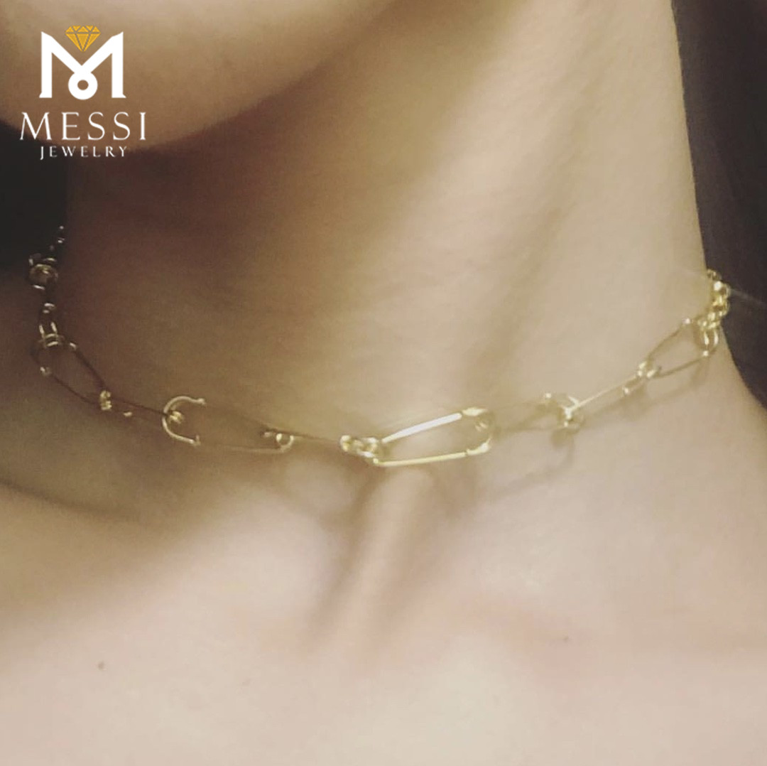 Messi Jewelry - Messi Jewelry Instagram Bloger Tendente Declaración de moda Collar de moda Forma Joyería personalizada en 925 Collar de plata o oro 8
