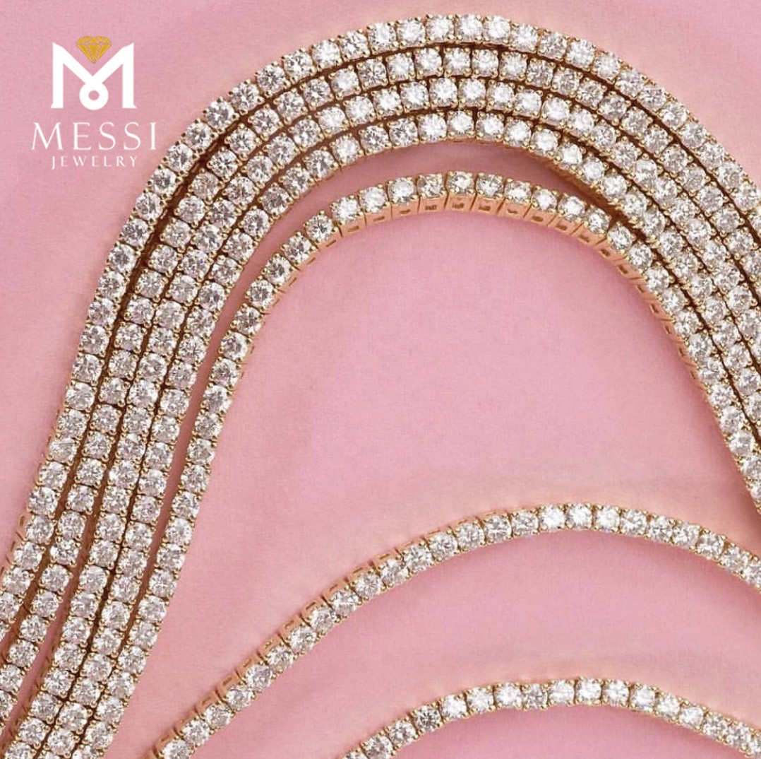 Messi Alahas - babaye nga cubic zirconia 925 sterling silver nga alahas tennis necklace Tennis Bracelet & Necklace 10