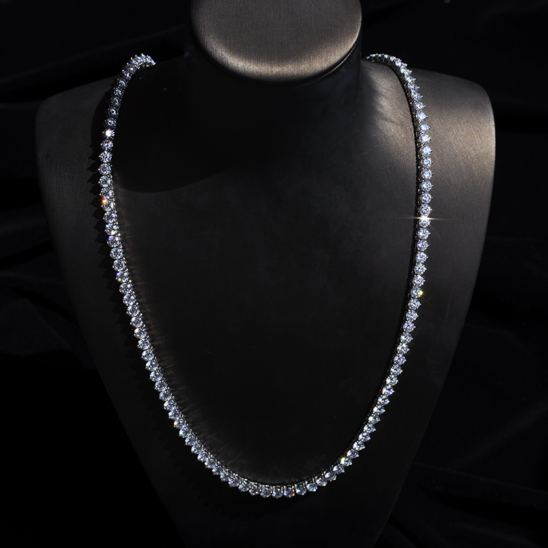 Messi Jewelry - Iced Out Moissanite Diamond Tennis Chains 10K 14K 18K Gold Tennis Chains Necklace Tennis Bracelet & Necklace 9