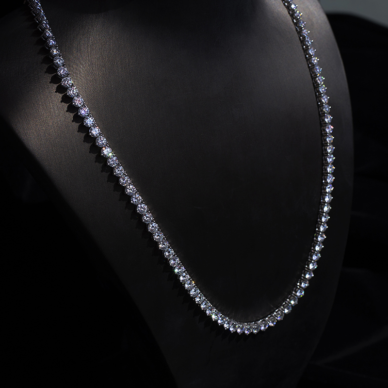 Messi Jewelry - Iced Out Moissanite Diamond Tennis Chains 10K 14K 18K Gold Tennis Chains Necklace Tennis Bracelet & Necklace 13