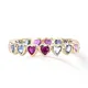 Rainbow Heart Cut 9K Yellow Gold Sapphire Ring 3