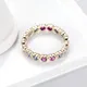 Rainbow Heart Cut 9K Yellow Gold Sapphire Ring 4
