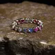 Rainbow Heart Cut 9K Yellow Gold Sapphire Ring 7