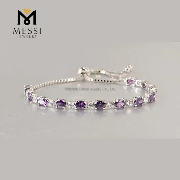 Joyas Messi - Joyas Messi forma ovalada de esmeralda sintética con diamantes moissanite de 14k/18k Gold Bolo Barrelets 1