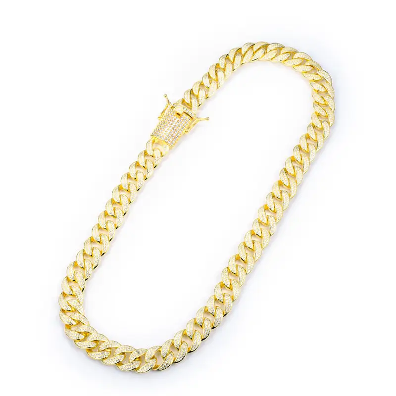 High-Tech 925 Silver Hiphop Miami Style Cuban Necklace 4