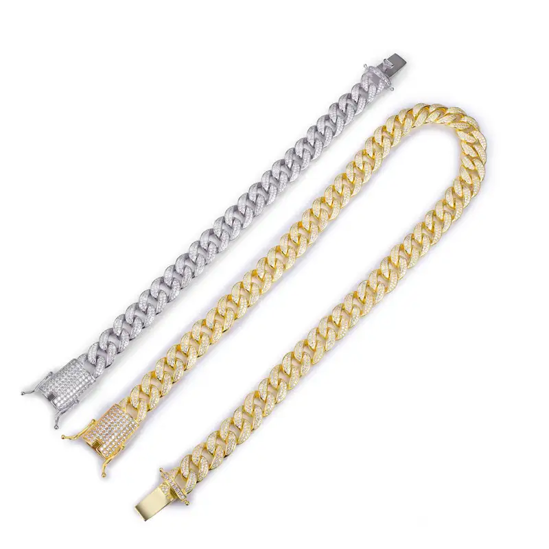 High-Tech 925 Silver Hiphop Miami Style Cuban Necklace 5