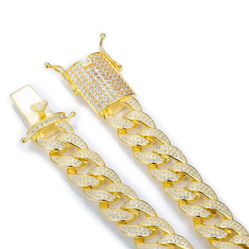 High-Tech 925 Silver Hiphop Miami Style Cuban Necklace 7