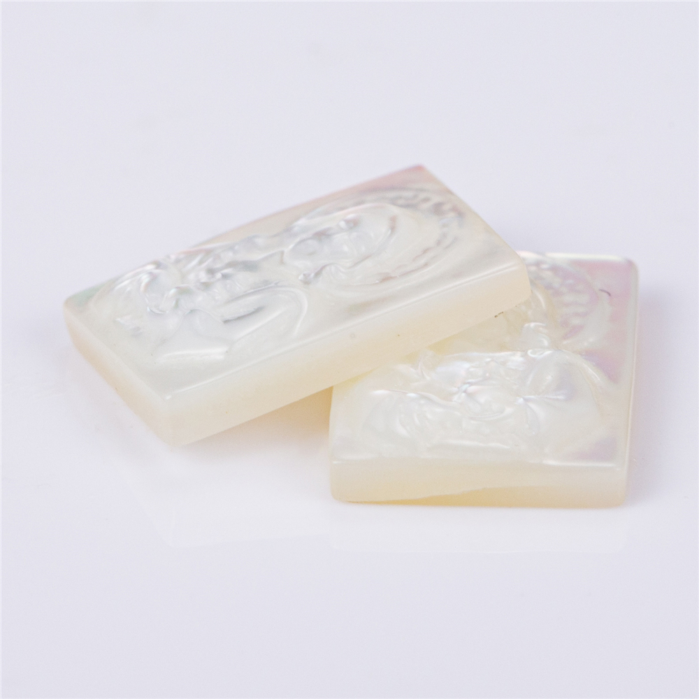 Messi Jewelry - Rectangle HEART JESUS Shell Mother of pearl Mother Of Pearl 8