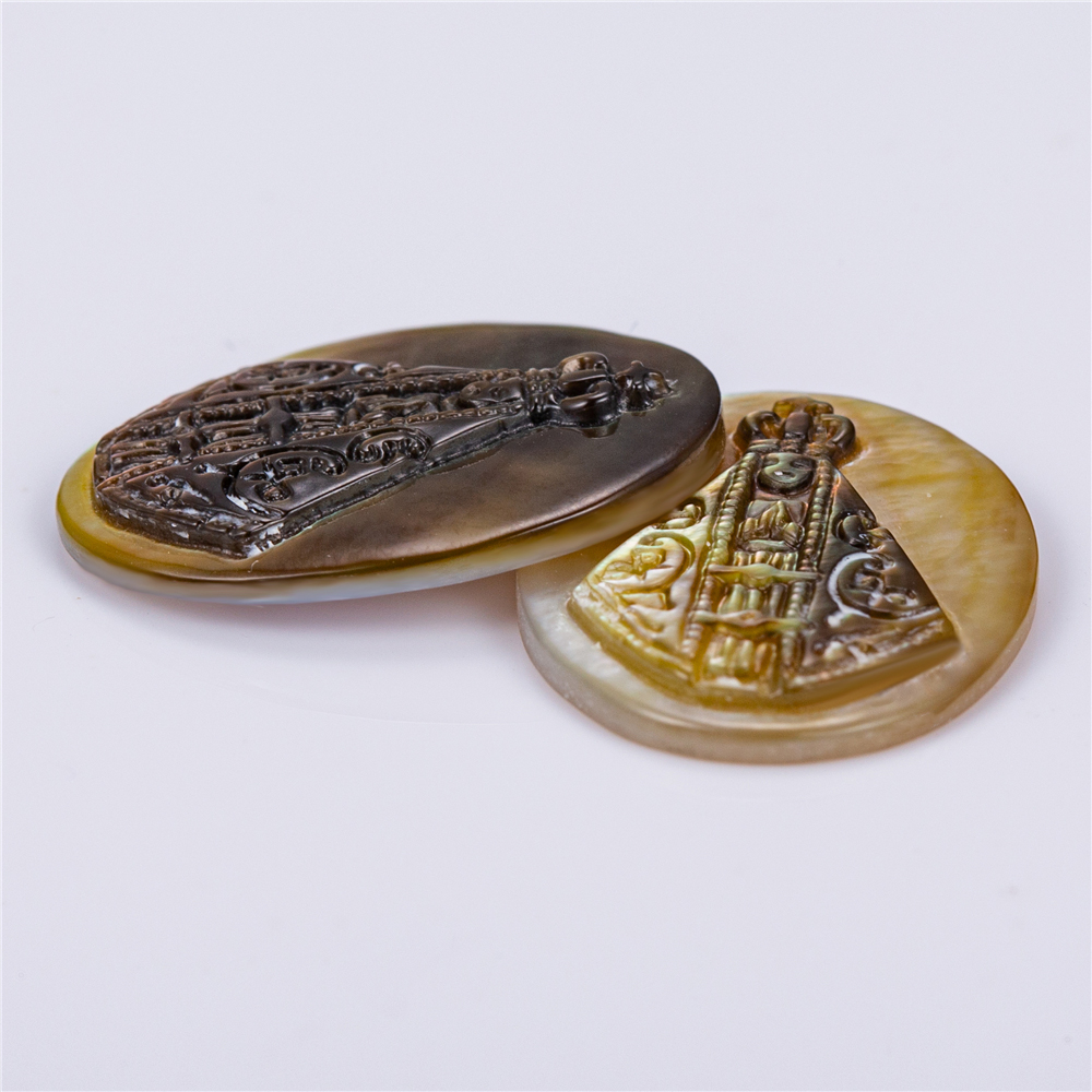 Messi Jewelry - OVAL White Black APARECIDA Shell Mother of pearl Mother Of Pearl 9