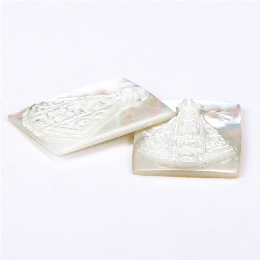 Messi Jewelry - OVAL White Black APARECIDA Shell Mother of pearl Mother Of Pearl 11