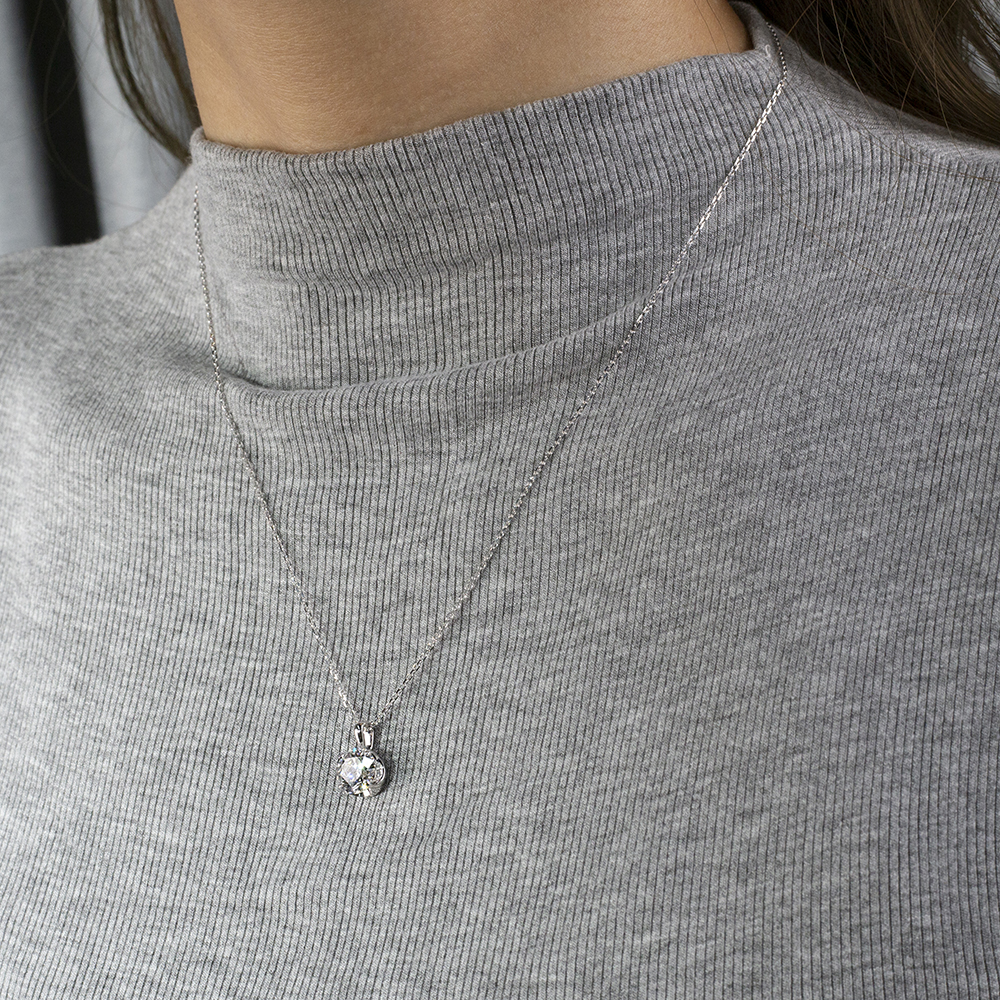 Customize Lab Diamond 18K Gold Necklace - Messi Jewelry - Clustered Tennis Necklace 13