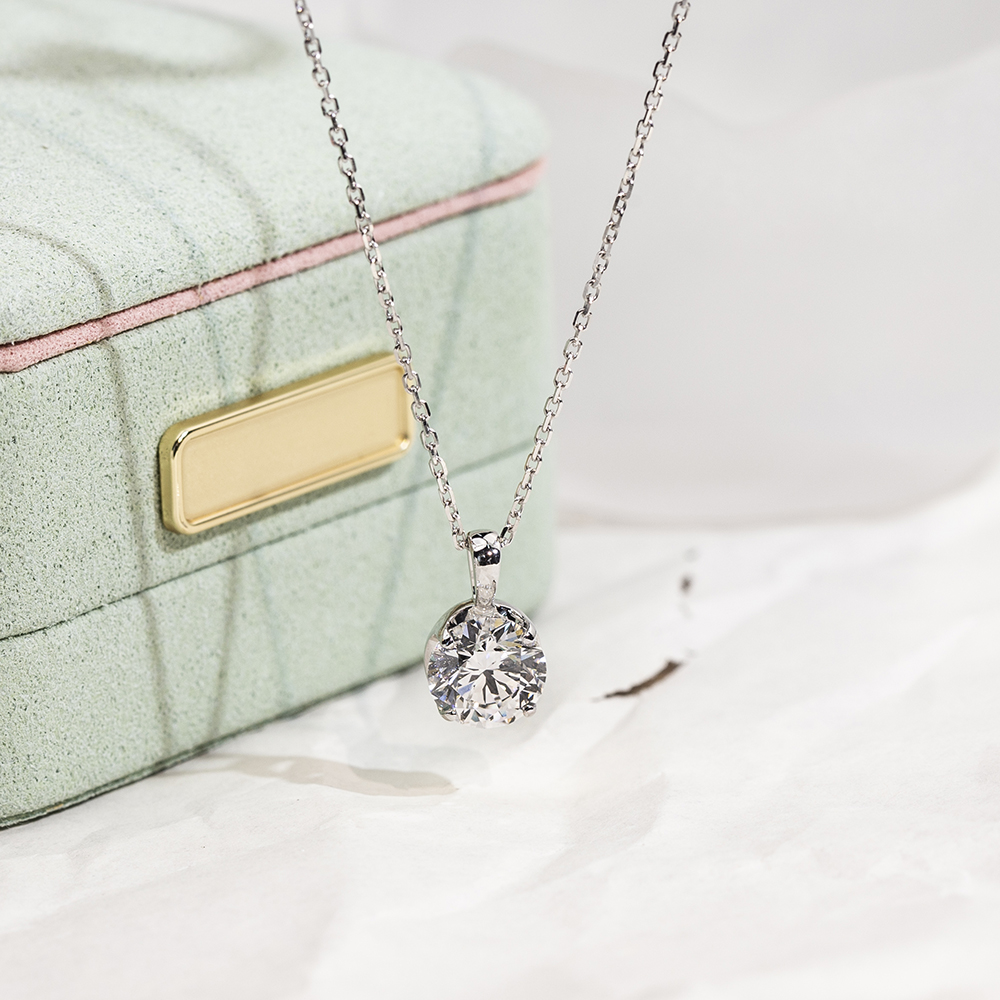 Customize Lab Diamond 18K Gold Necklace - Messi Jewelry - Clustered Tennis Necklace 9