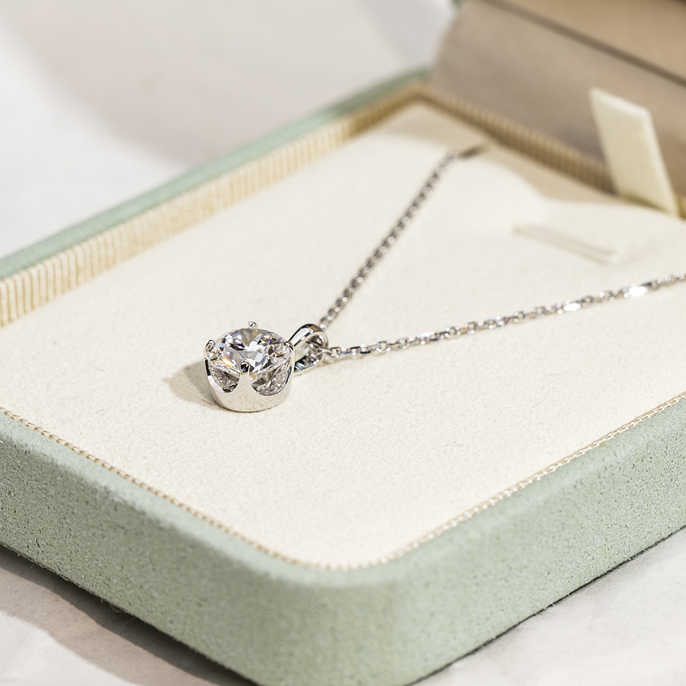 Customize Lab Diamond 18K Gold Necklace - Messi Jewelry - Clustered Tennis Necklace 10