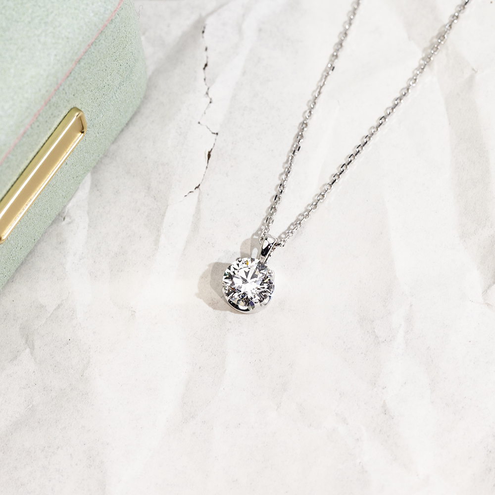 Customize Lab Diamond 18K Gold Necklace - Messi Jewelry - Clustered Tennis Necklace 8