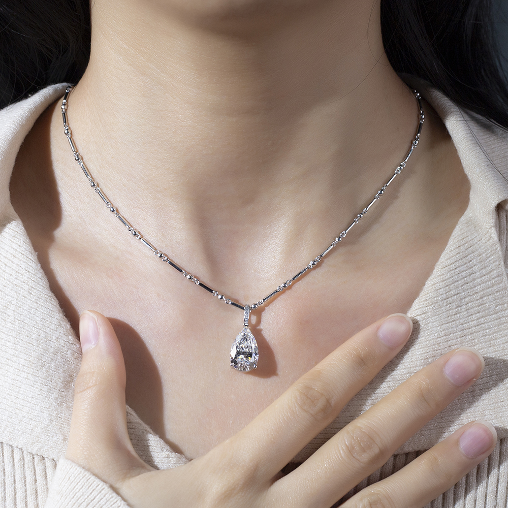 MSN-891 Talagsaon nga Hugis High End Gold Kwintas Diamond Pendant Alahas | Messi Alahas 7