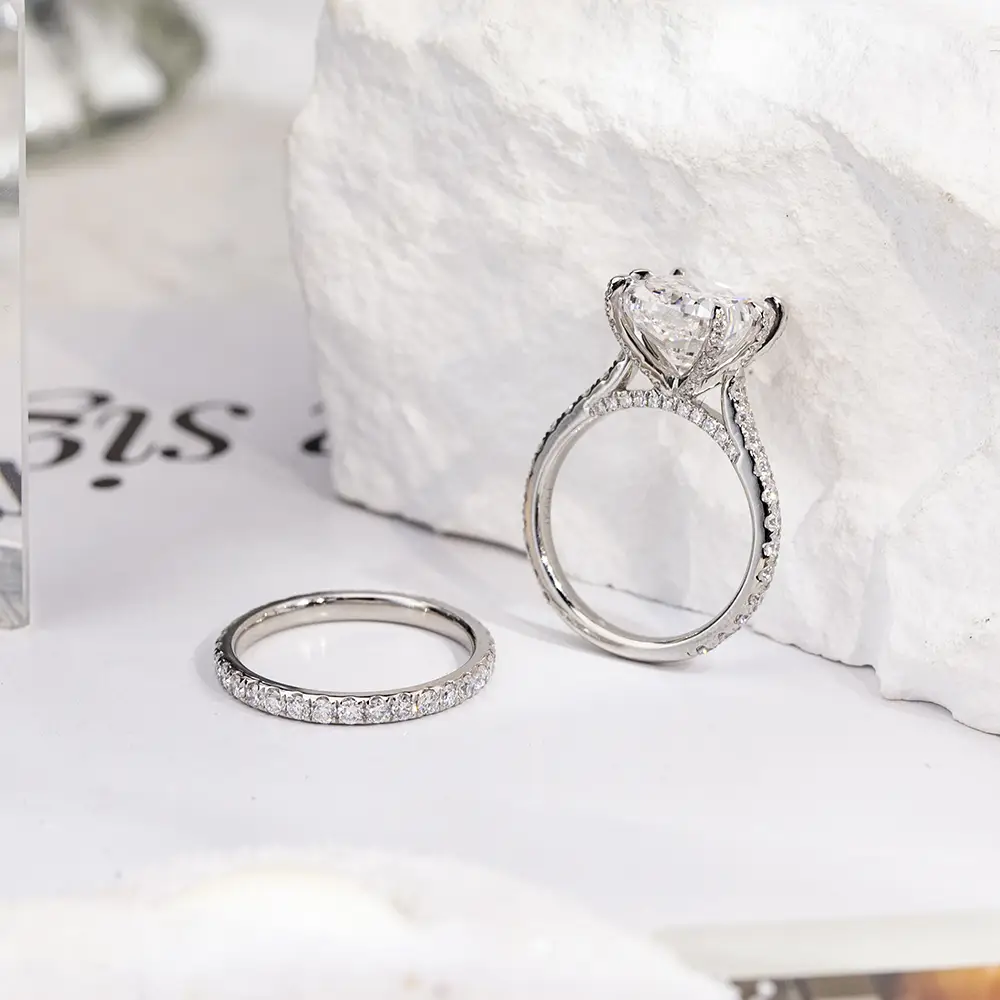 MSR-1698 Personalizza in nome di Love Lab Diamond Coppia e ad anello 18K IMPLICABILE- Gioielli Messi 1