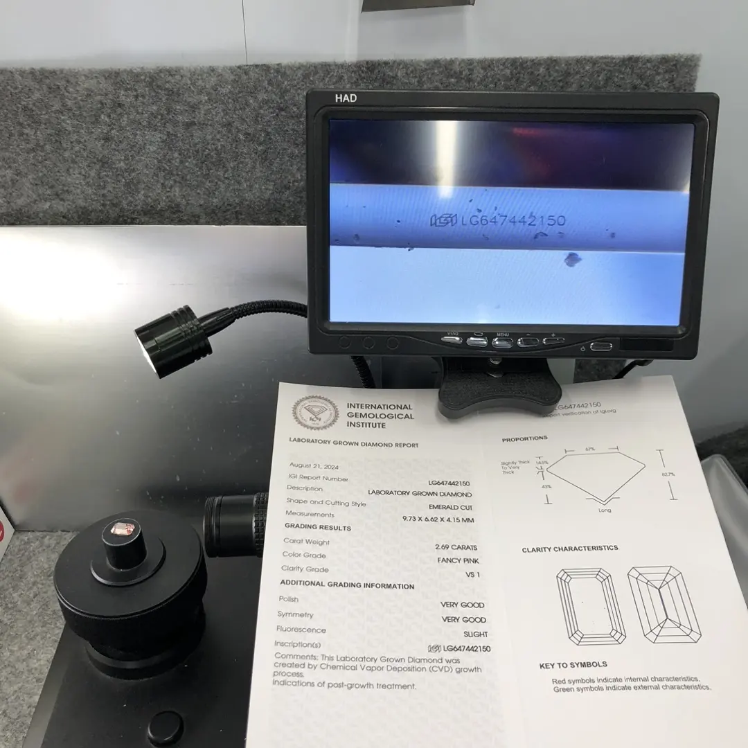 Synthetic Diamonds Pink Lab Diamond Wholesale - Messi Jewelry 2